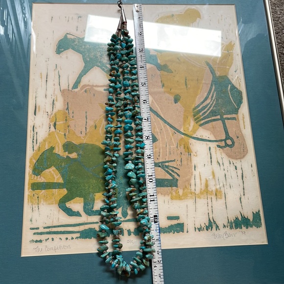 Vintage Genuine Turquoise
& Heishi Shell Necklace - Picture 7 of 11